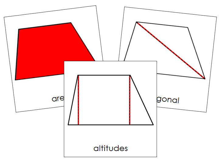 Study of a Trapezoid Cards - Montessori Print Shop geometry cards