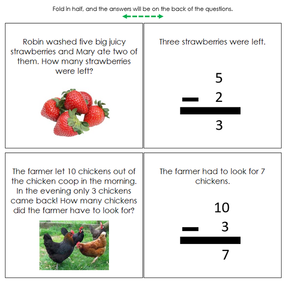 Subtraction Word Problems - Montessori Print Shop