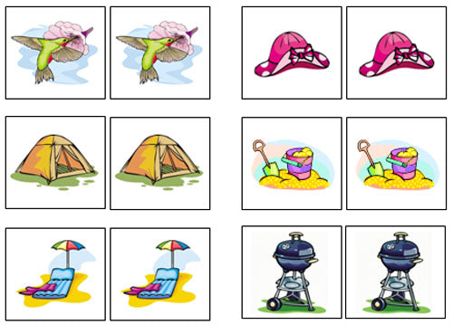 Summer Match-Up & Memory Game - Montessori Print Shop Digital Download