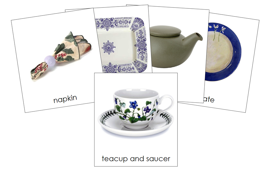 Types of Tableware Items 3-Part Cards - Montessori Print Shop Digital Download