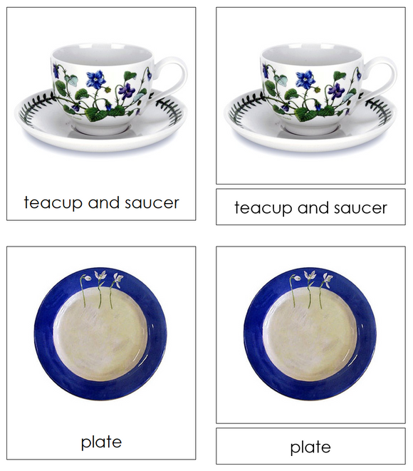 Types of Tableware Items 3-Part Cards - Montessori Print Shop Digital Download