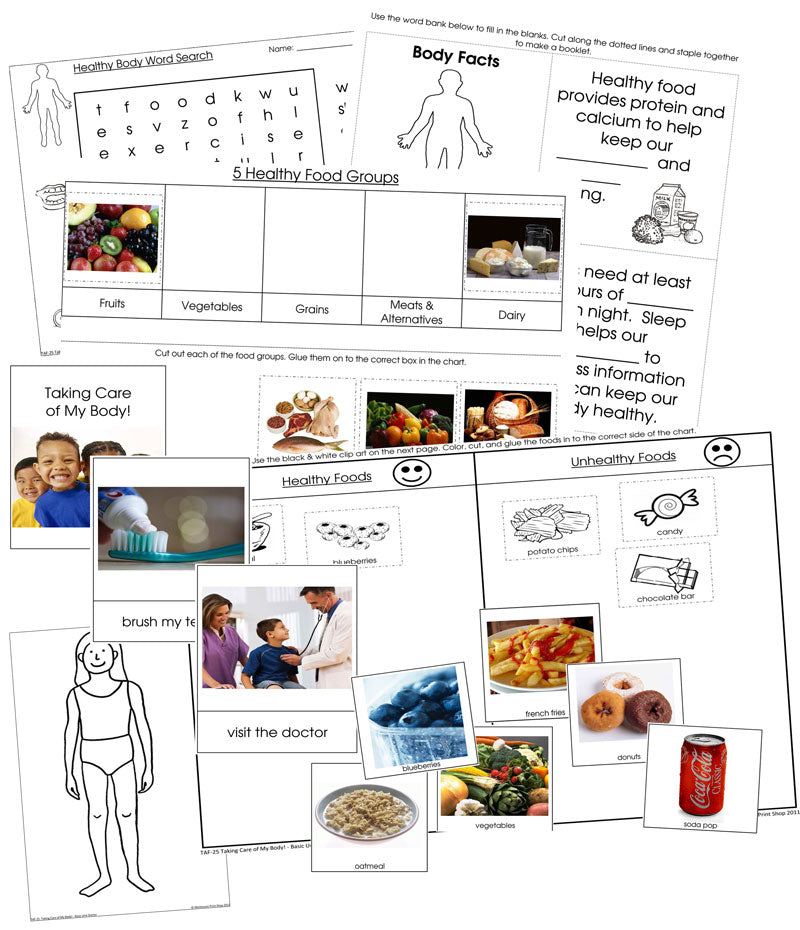 Taking Care of My Body Unit Starter - Montessori Print Shop Digital Download