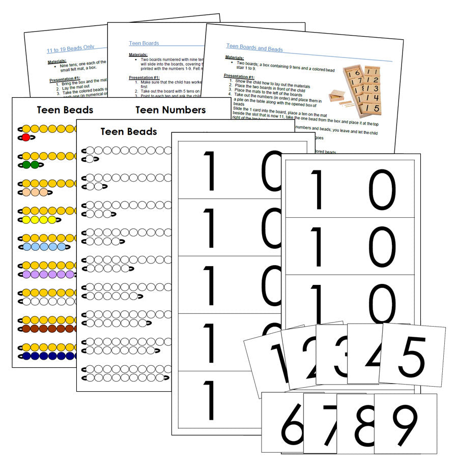 Montessori Teen Boards, Beads, and Worksheets - Montessori Print Shop Digital Download