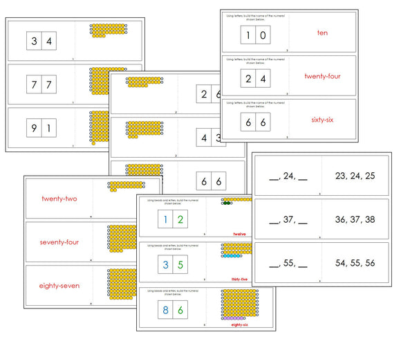 Ten Boards & Beads Activity Set - Montessori Print Shop