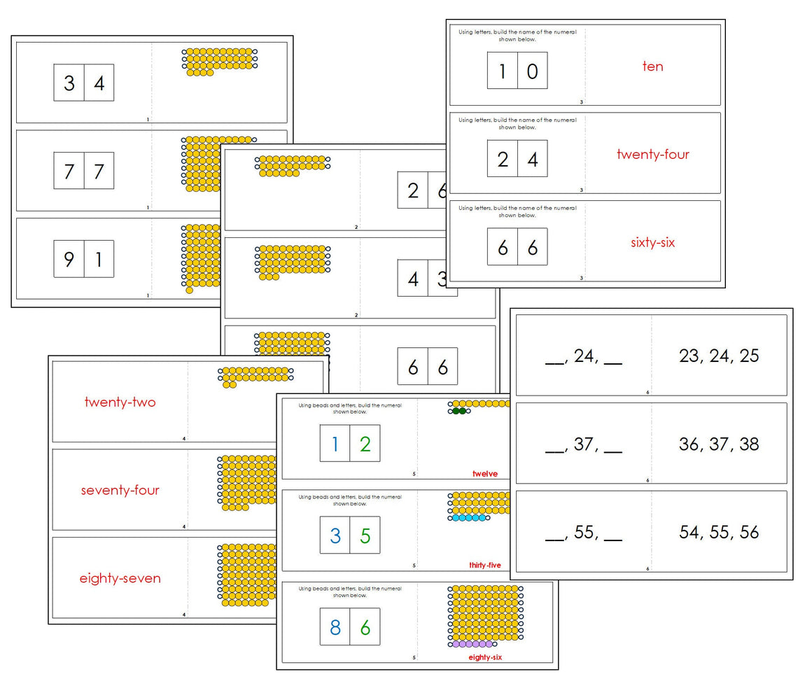 Ten Boards & Beads Activity Set - Montessori Print Shop