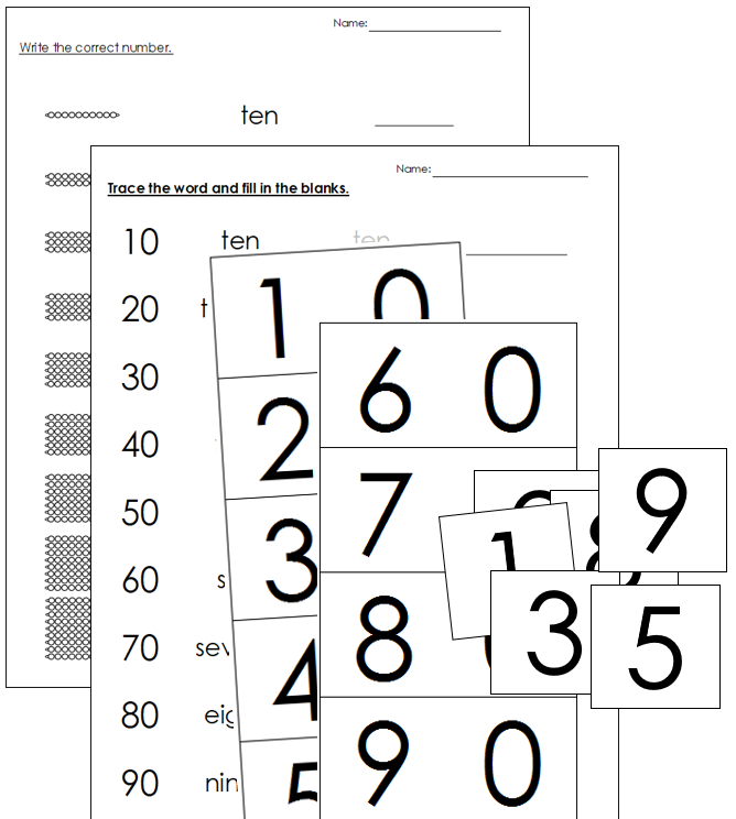 Printable Montessori Ten Boards, beads, and Worksheets - Montessori Print Shop Digital Download
