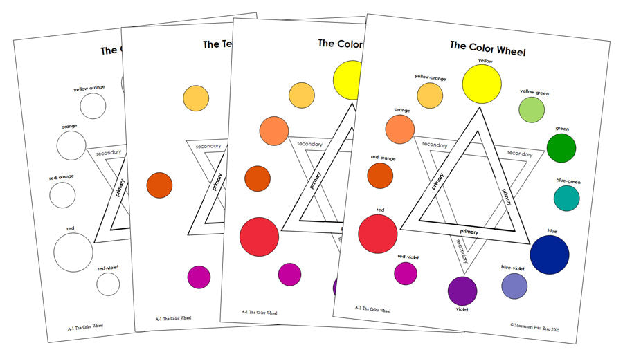 Color Wheels - Montessori Print Shop Digital Download art materials