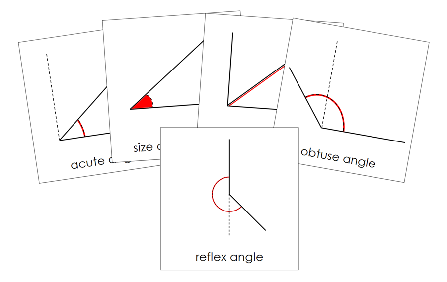 Study of Angles 3-Part Cards - Montessori Print Shop Digital Download geometry cards