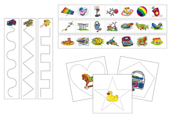 Toys Cutting Work - Preschool Activity - Montessori Print Shop Digital Download