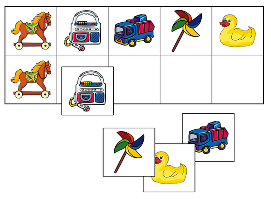 Toys Match-Up & Memory Game - Montessori Print Shop Digital Download preschool activity