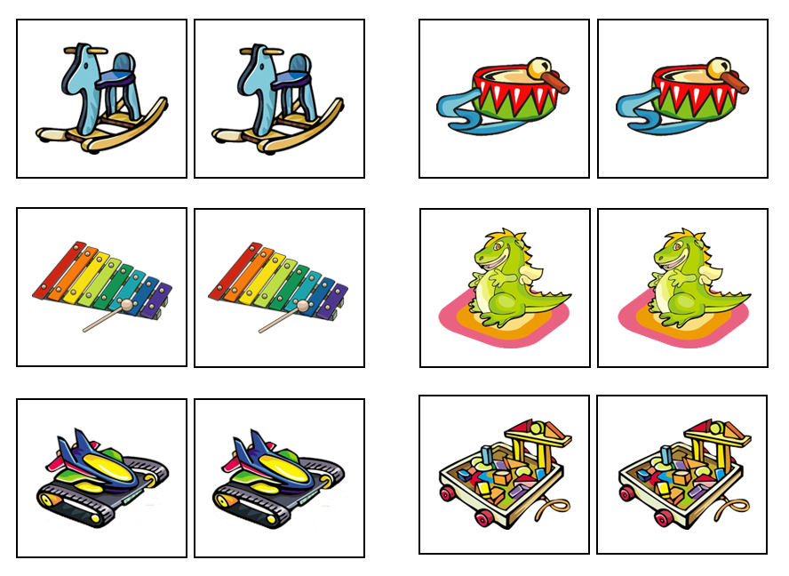 Toys Match-Up & Memory Game - Montessori Print Shop Digital Download preschool activity