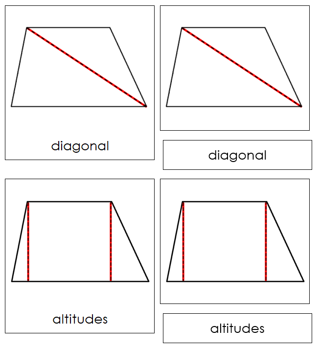 Study of a Trapezoid 3-Part Cards - Montessori Print Shop geometry cards