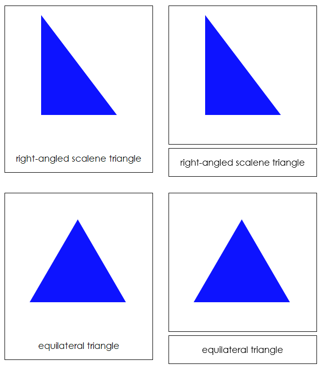 Simple Triangles Nomenclature Cards - Montessori Print Shop Digital Download