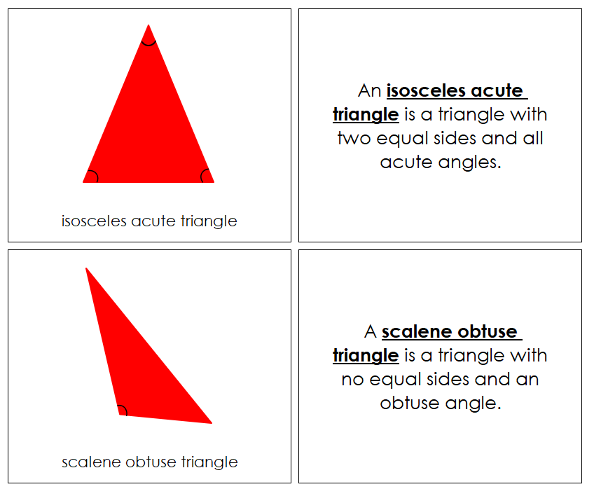 Types of Triangles Geometry Book - Montessori Print Shop Digital Download