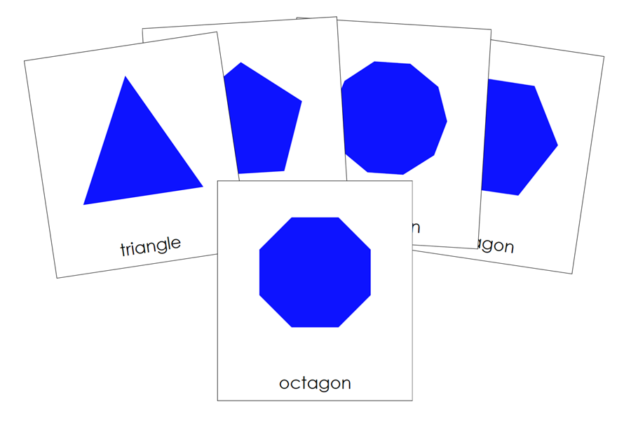 Polygons 3-Part Cards - Montessori Print Shop Digital Download geometry cards