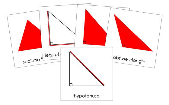 Types of Triangles 3-Part Cards - Montessori Print Shop Digital Download geometry cards