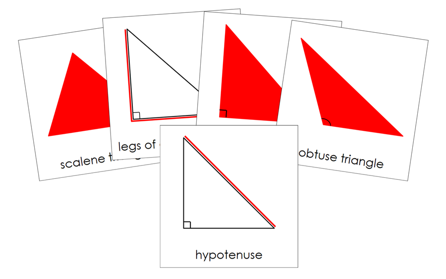 Types of Triangles 3-Part Cards - Montessori Print Shop Digital Download geometry cards
