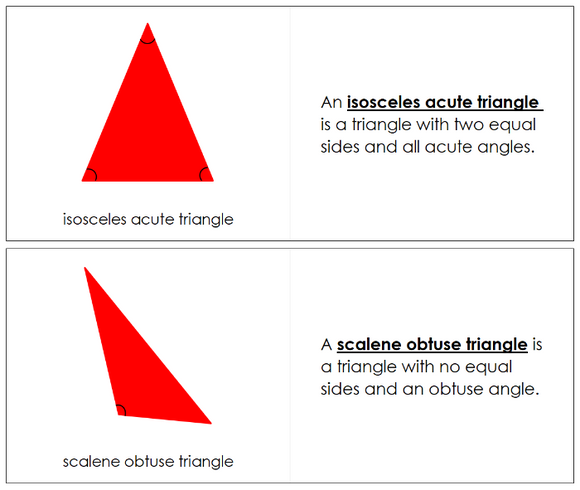 Types of Triangles Geometry Book - Montessori Print Shop Digital Download