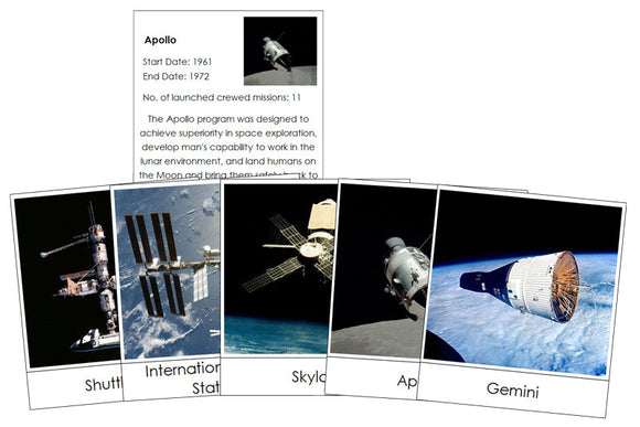 US Space Missions - Montessori Print Shop Digital Download
