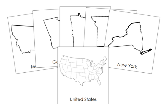 States of the USA 3-Part Cards - Montessori Print Shop Digital Download