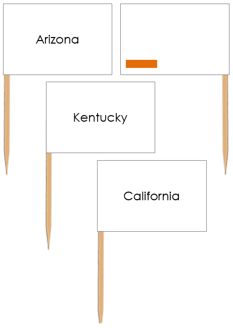 United States Map Labels: Pin Flags - Montessori Print Shop Digital Download geography materials