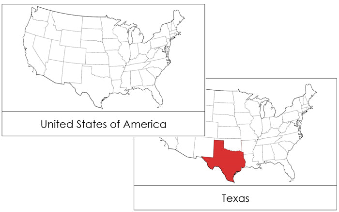 United States Flash Cards - Montessori Print Shop Digital Download geography cards