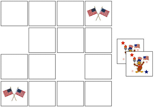US 4th of July Match-Up & Memory - Montessori Print Shop Digital Download