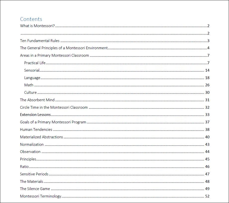 Primary Montessori Education: Understanding The Theory - Download by Montessori Print Shop