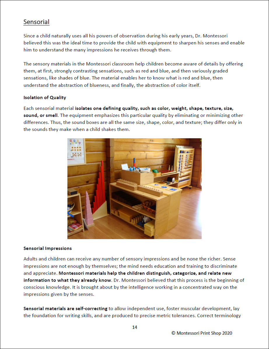 Primary Montessori Education: Understanding The Theory - Download by Montessori Print Shop
