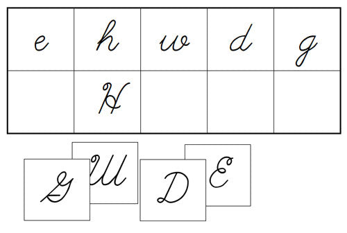 Uppercase & Lowercase Letter Match (cursive) - Montessori Print Shop Digital Download