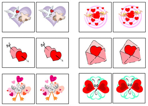 Valentine's Day Match-Up & Memory Game - Montessori Print Shop Digital Download