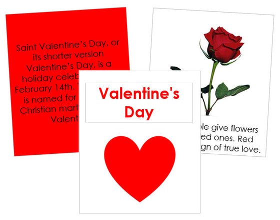 Valentine's Day Cards & Booklet - Montessori Print Shop Digital Download