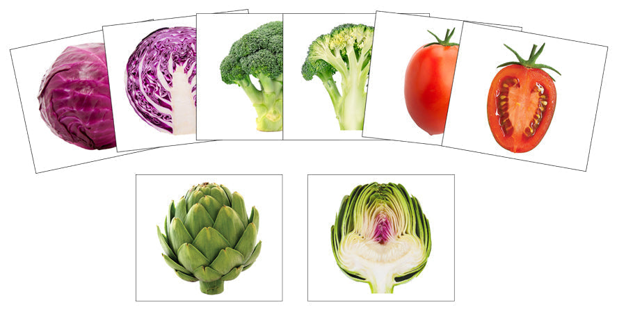 Vegetables Inside and Outside Matching Cards - Montessori Print Shop Digital Download preschool activity