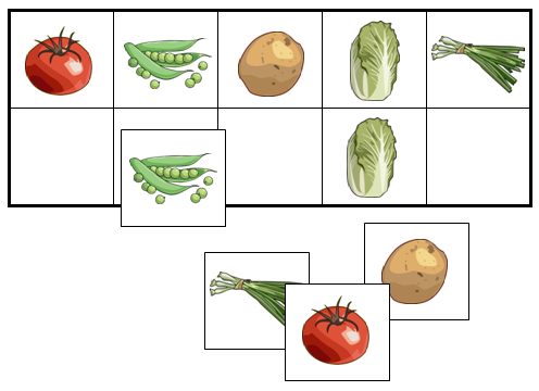 Vegetable Match-Up & Memory Game - Montessori Print Shop Digital Download