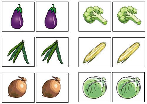 Vegetable Match-Up & Memory - Montessori Print Shop Digital Download