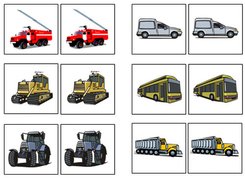 Vehicle Match-Up & Memory - Montessori Print Shop Digital Download