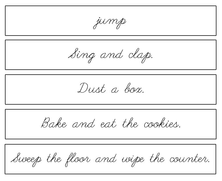 Verb Lesson - Montessori Print Shop Digital Download Grammar Lessons