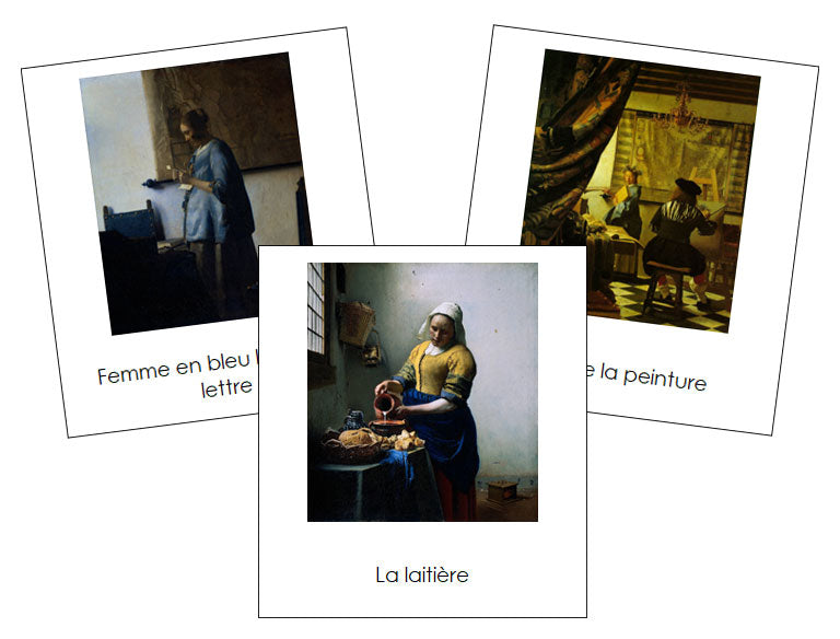 French - Johannes Vermeer Art Cards - Montessori Print Shop Digital Download