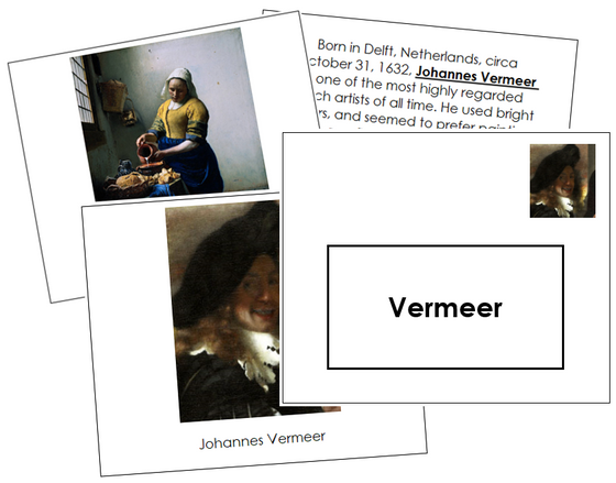 Vermeer Art Book - Montessori Art