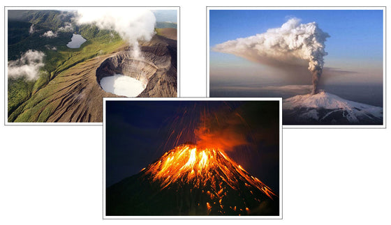 Printable Volcano Pictures - Montessori Print Shop Digital Download