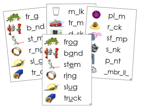 Montessori Step 2: Phonetic Vowel Sound Cards - Montessori phonetic language cards - Montessori Print Shop