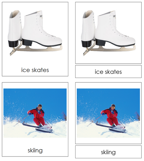 Types of Winter Season Images3-Part Cards - Montessori Print Shop Digital Download