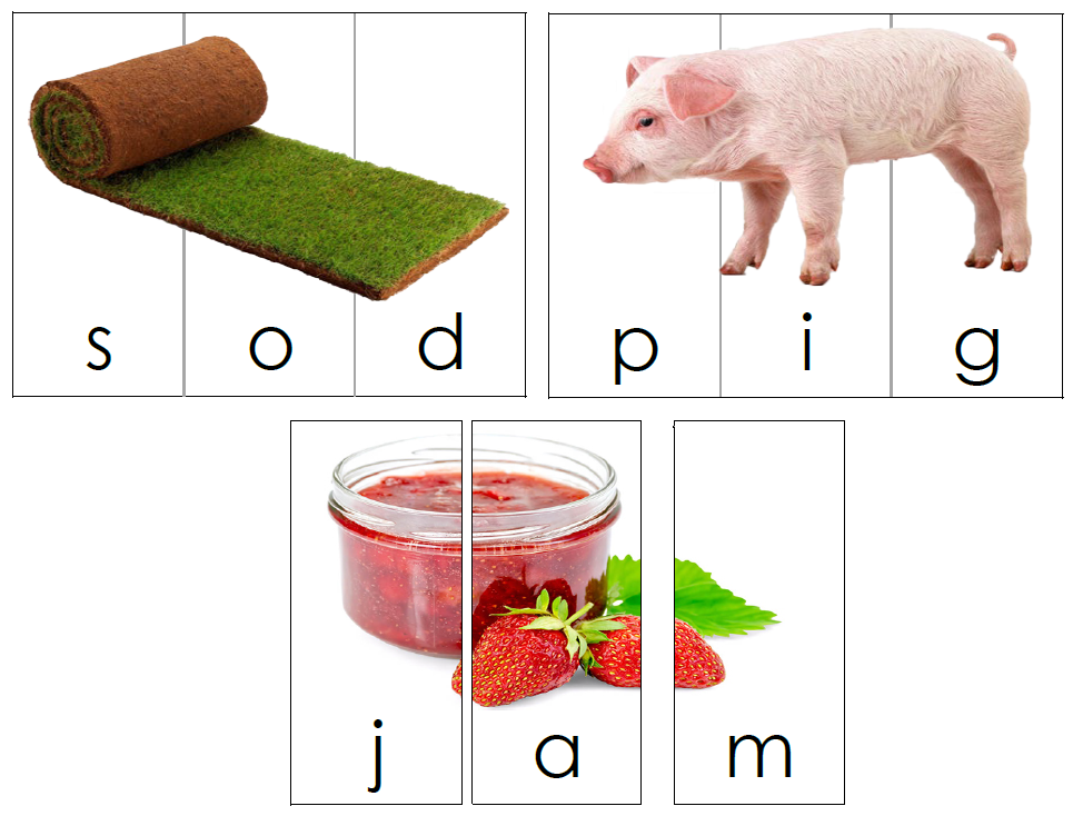 Phonetic Word Puzzles - Montessori Print Shop Digital Download
