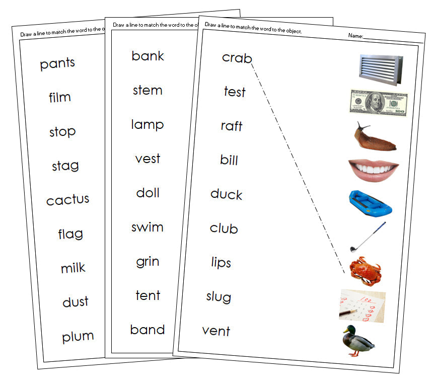 Montessori Step 2 Language Series Bundle (photos) - Phonetic Words and Pictures Matching - Montessori Print Shop phonics language program