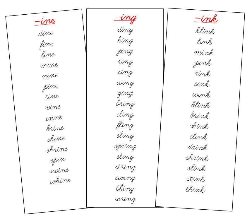 Montessori Step 3 Language Series Bundle - CURSIVE - Word Families - Montessori Print Shop Language Program