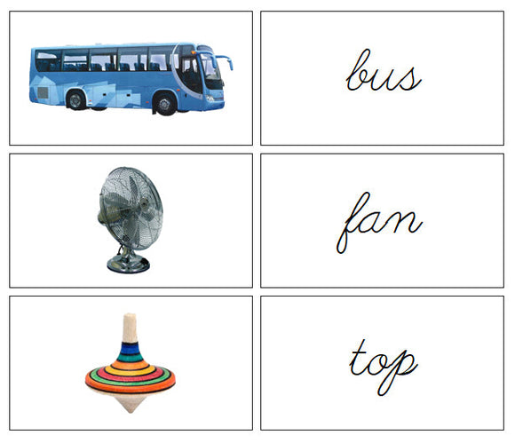 Montessori Step 1 Language Series Bundle (photos) - CURSIVE - Montessori Print Shop Digital Download Phonics Language Program