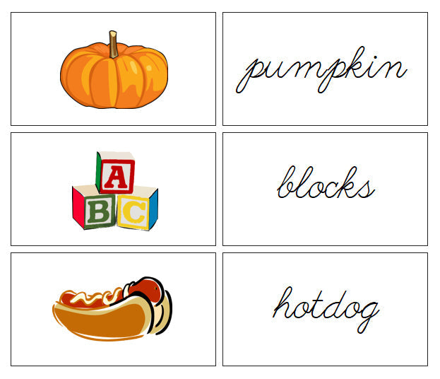 Montessori Step 2 Language Series Bundle - CURSIVE - Phonetic Words and Picture Cards - Montessori Print Shop Phonics Language Program