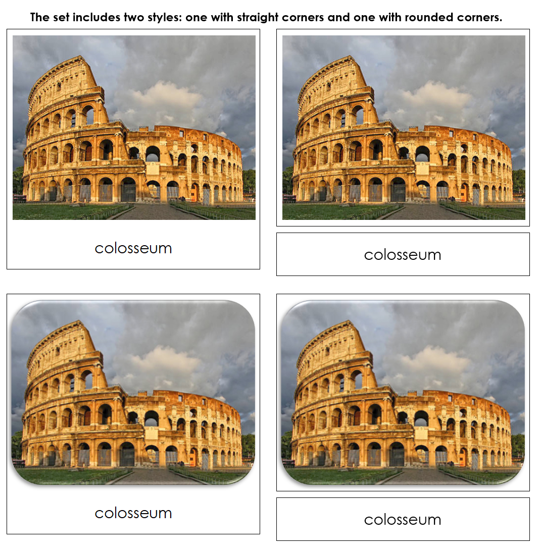 World Landmarks Safari Toob Cards - Montessori Print Shop Digital Download