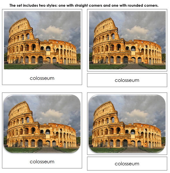 World Landmarks Safari Toob Cards - Montessori Print Shop Digital Download