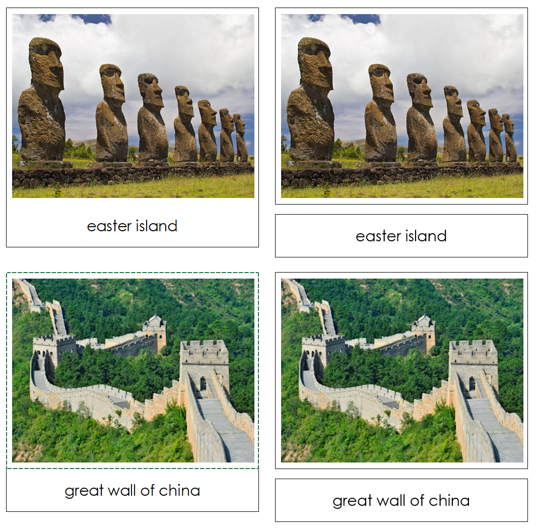 World Landmarks Safari Toob Cards - Montessori Print Shop Digital Download